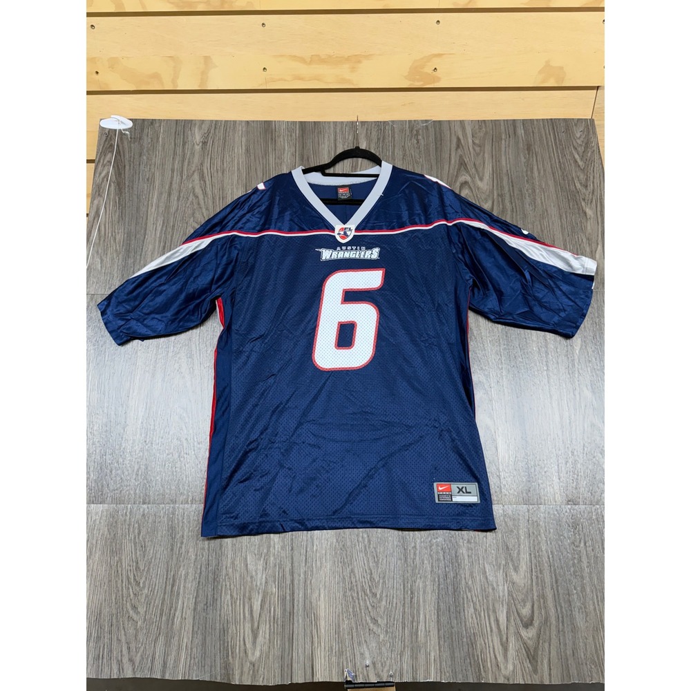 Nike Austin Wranglers Jersey Mens XL Blue AFL Arena Football League #6 648